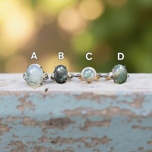 Moss Agate Adjustable .925 Rings